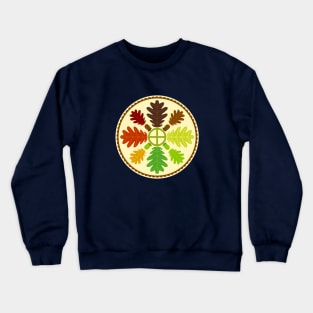 Mighty Oak Folk Art Hex Sign Crewneck Sweatshirt